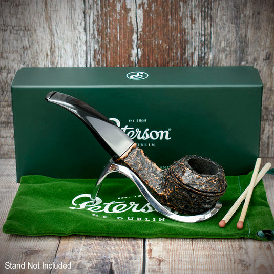 Aran Rusticated Briar Smoking Pipe By Peterson of Dublin - Shape No.80s
