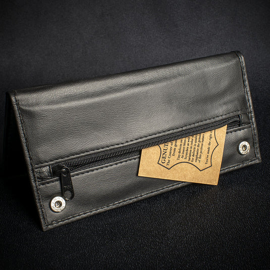 Black Leather Handroller's Wallet