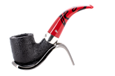 Peterson of Dublin Dracula Sandblasted Briar Smoking Pipe - Shape No.01