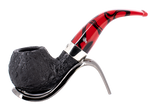 Peterson of Dublin Dracula Sandblasted Briar Smoking Pipe - Shape No.03
