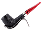 Peterson of Dublin Dracula Sandblasted Briar Smoking Pipe - Shape No.106