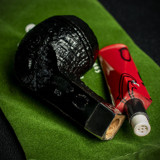 Peterson of Dublin Dracula Sandblasted Briar Smoking Pipe - Shape No.150