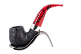 Peterson of Dublin Dracula Sandblasted Briar Smoking Pipe - Shape No.221