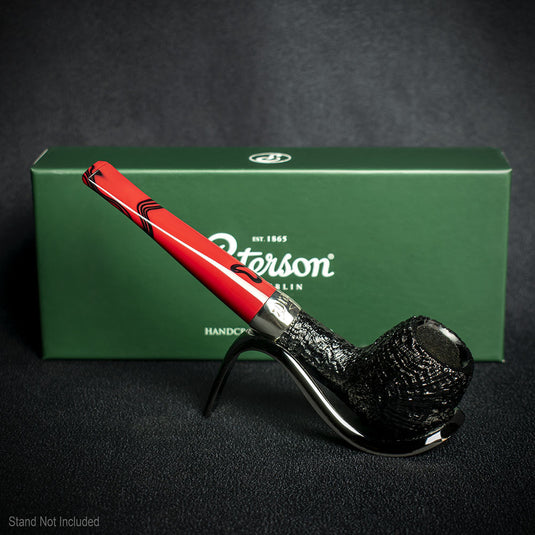 Peterson of Dublin Dracula Sandblasted Briar Smoking Pipe - Shape No.87