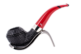 Peterson of Dublin Dracula Sandblasted Briar Smoking Pipe - Shape No.999