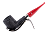 Peterson of Dublin Dracula Sandblasted Briar Smoking Pipe - Shape No.X105