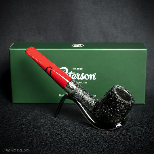 Peterson of Dublin Dracula Sandblasted Briar Smoking Pipe - Shape No.X105