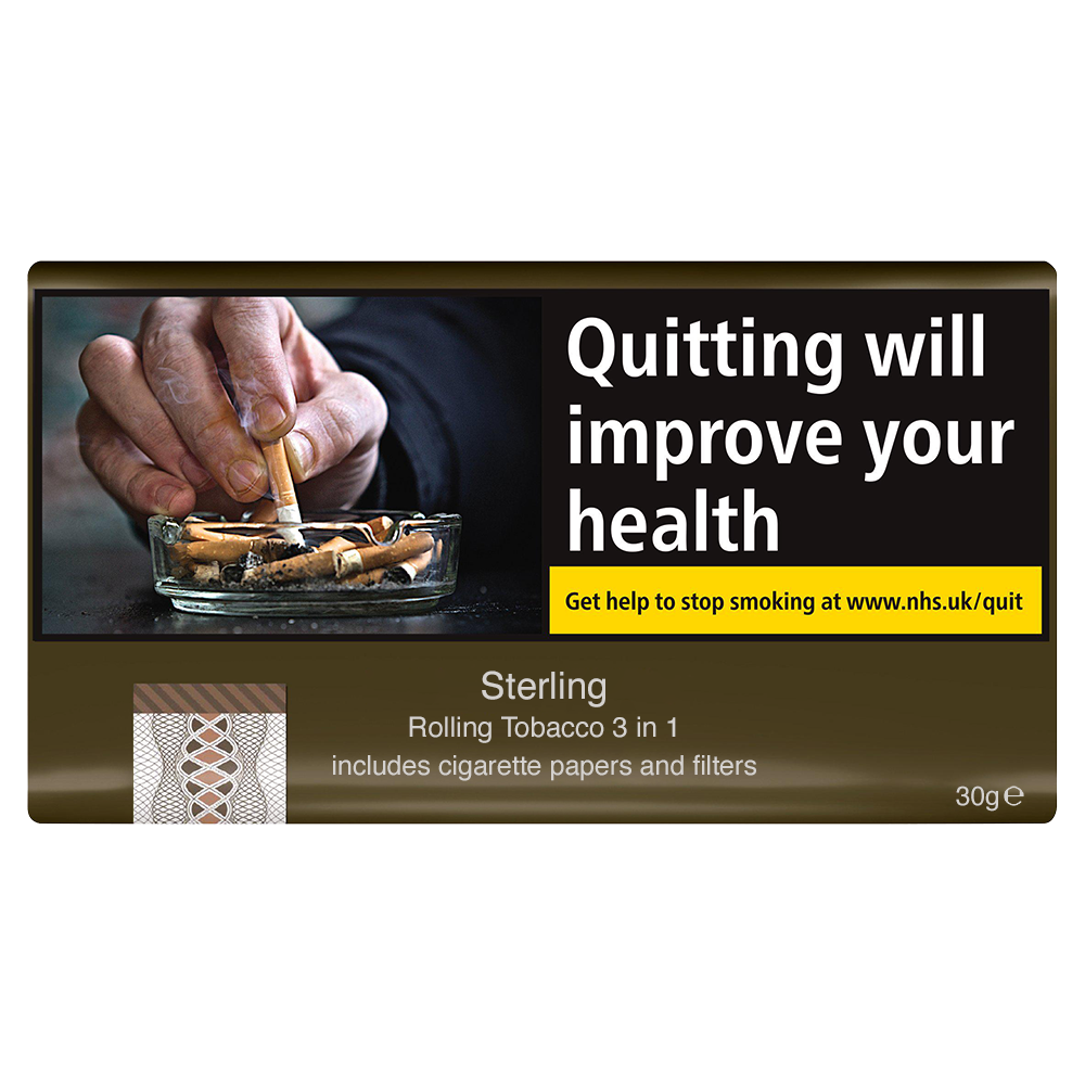 how much is 30g sterling tobacco Sterling Hand Rolling Tobacco 3 in 1 30g Pouch