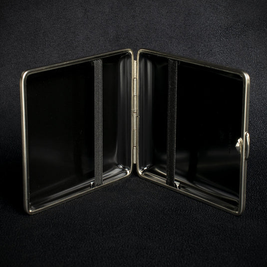 Vom Hofe Cigarette Case Kingsize Black Faux Leather