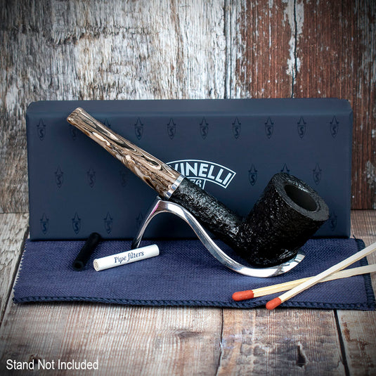 Savinelli Morellina Rustic Black (409R) 6mm - Briar Pipe