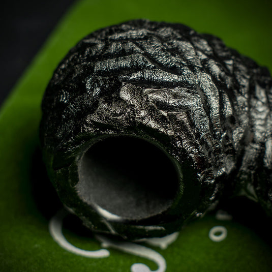 Peterson of Dublin Dracula Rusticated Briar Smoking Pipe - Shape XL02