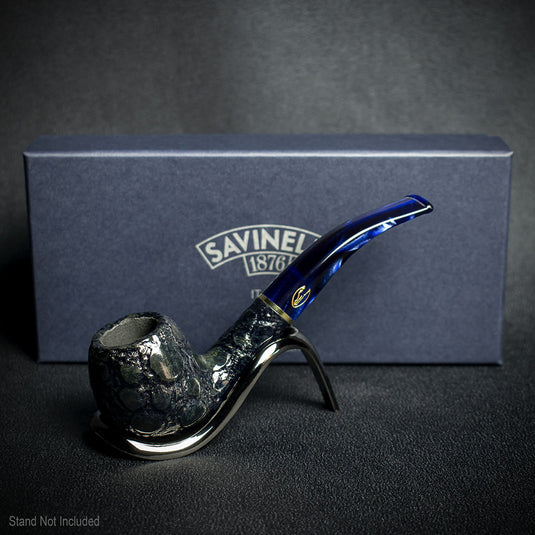Savinelli Alligator Blue 6mm Briar Smoking Pipe - Shape 626
