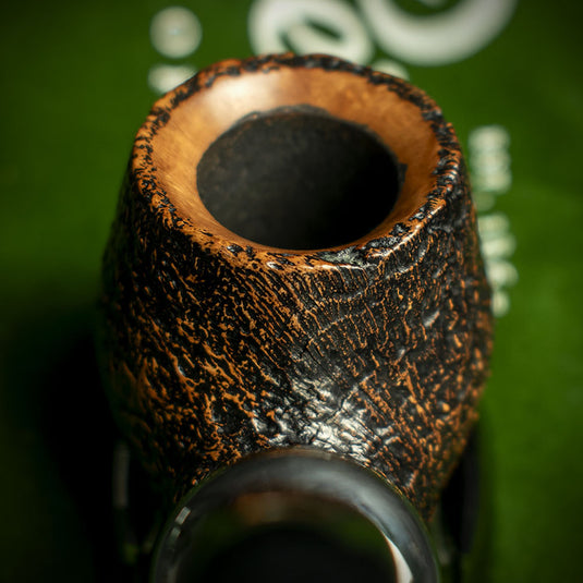 Peterson of Dublin Arklow Sandblasted Briar Smoking Pipe - Shape 230 (9mm)
