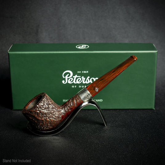 Sandblasted Peterson of Dublin Irish Harp Smoking Pipe - Shape 608