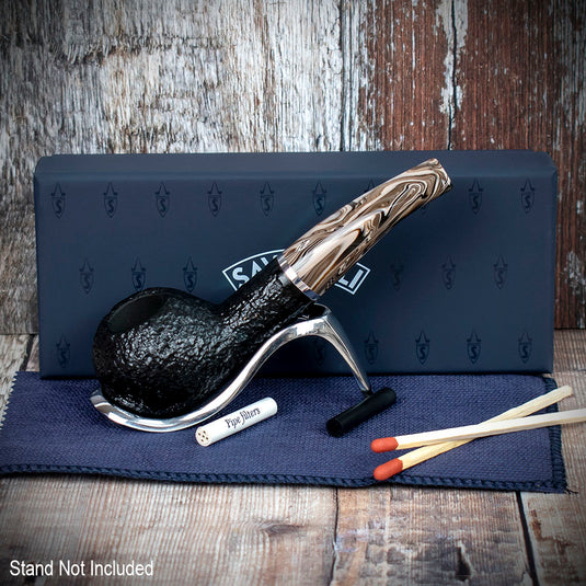 Savinelli Morellina Rustic Black (321R) 6mm - Briar Pipe