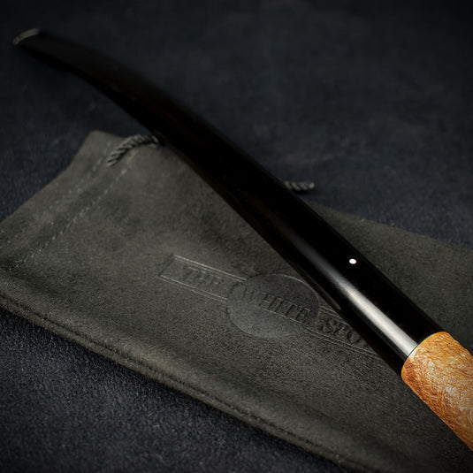Alfred Dunhill White Spot Briar Smoking Pipe - Tanshell Limited Edition Alphorn
