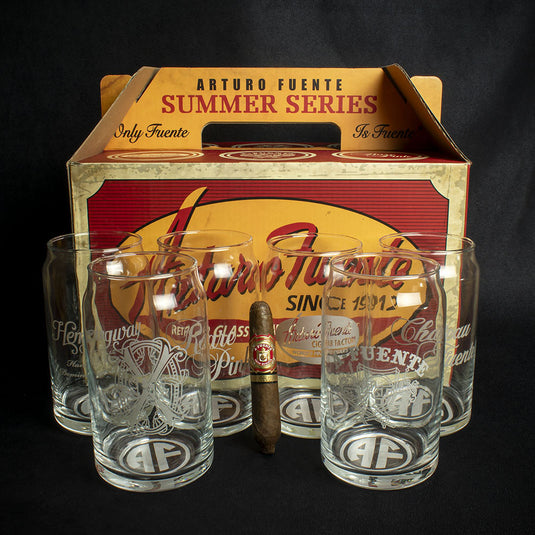 Arturo Fuente Summer Series Glass Set - 6 + Short Story Cigar