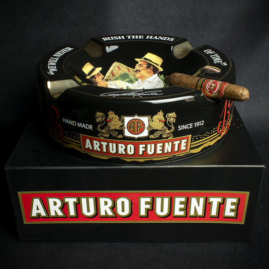 Arturo Fuente Hands of Time Ashtray - Black + Short Story Cigar