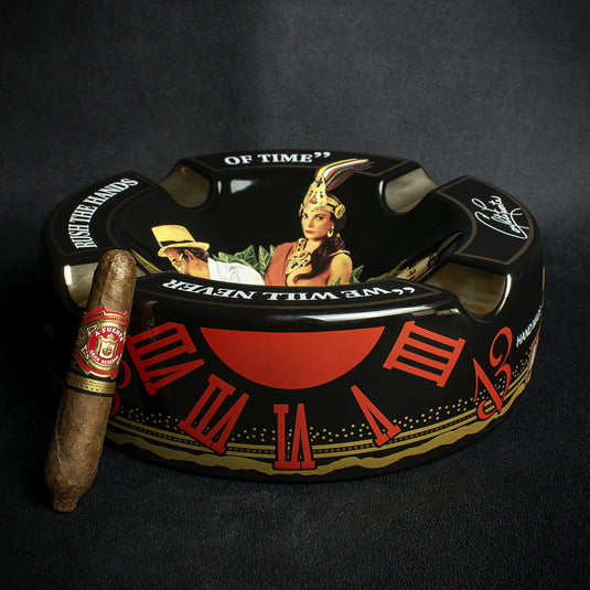 Arturo Fuente Hands of Time Ashtray - Black + Short Story Cigar