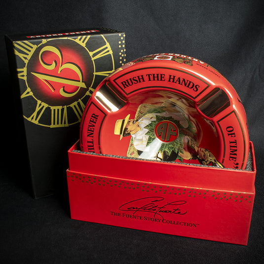 Arturo Fuente Hands of Time Ashtray - Red + Short Story Cigar