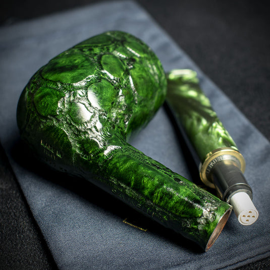 Savinelli Alligator Green 6mm Briar Smoking Pipe - Shape 111