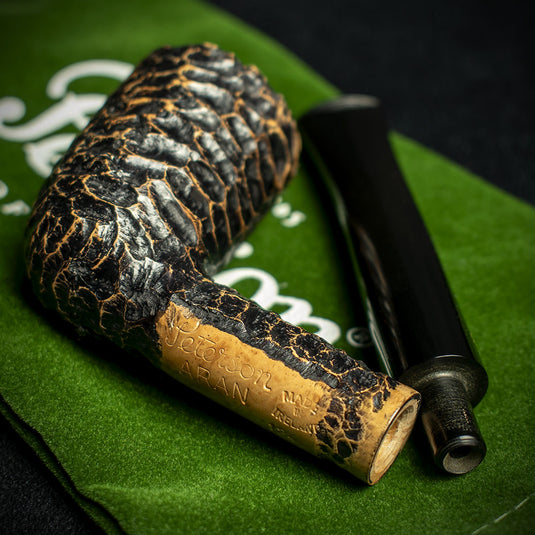 Peterson of Dublin Aran Rusticated Briar Smoking Pipe - Shape No.124