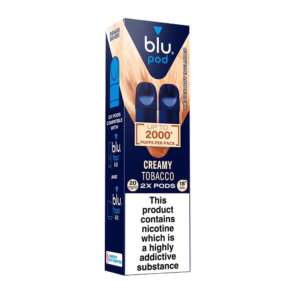 Blu Pre-Filled Replacement Vape Pods 20mg/ml 2 Pack - Creamy Tobacco Blu Pre-Filled Replacement Vape Pods 20mg/ml 2 Pack - Creamy Tobacco