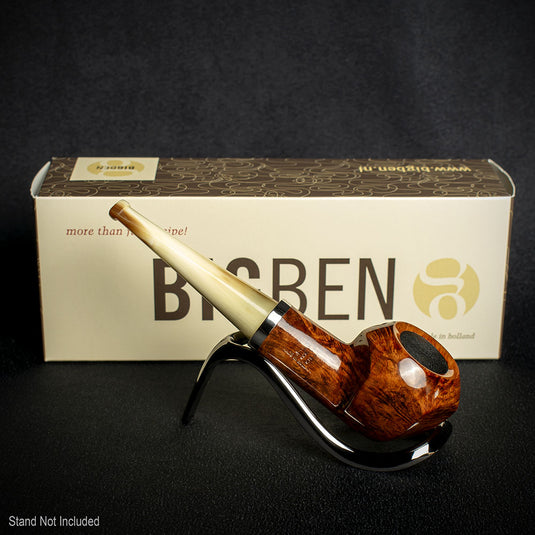 Big Ben Phantom Tan Horn Mouthpiece 9mm Briar Pipe - Shape 495