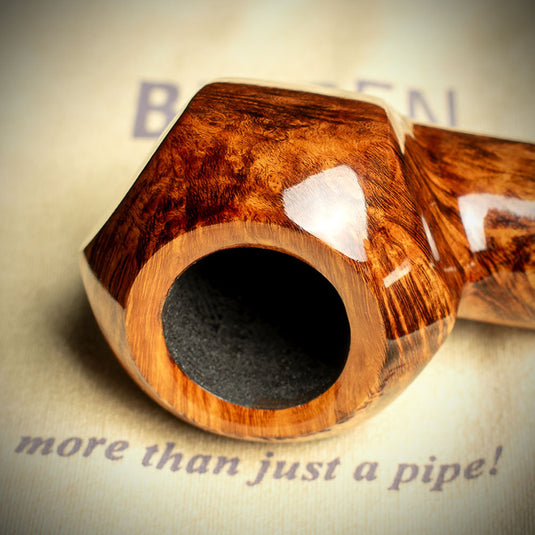Big Ben Phantom Tan Horn Mouthpiece 9mm Briar Pipe - Shape 495
