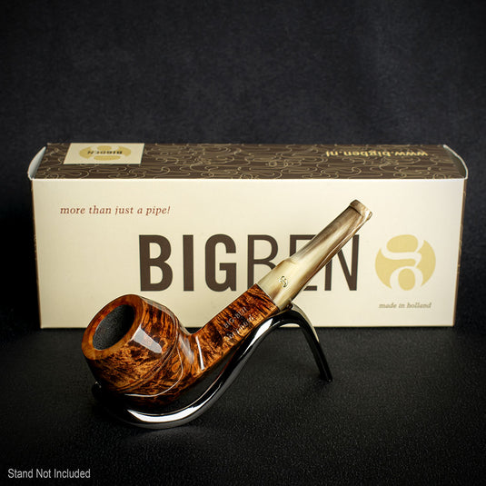 Big Ben Shepherd Tan Polish Horn stem 6mm Briar Pipe - Shape 457