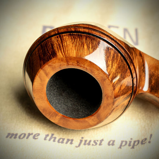Big Ben Shepherd Tan Polish Horn stem 6mm Briar Pipe - Shape 472