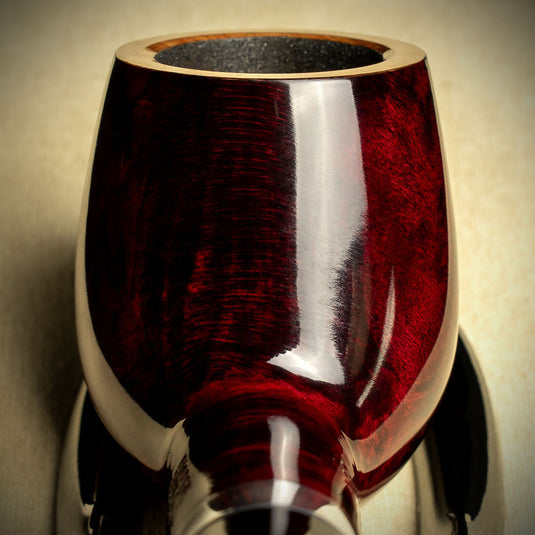 Big Ben Sylvia Two Tone Red Polish 9mm Briar Pipe - Shape 808