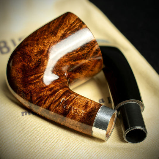 Big Ben Sylvia Tan Polish Briar Smoking Pipe - Shape 855