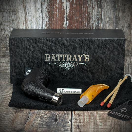 Rattrays Samhain Sandblast Yellow Briar Smoking Pipe - Shape 45