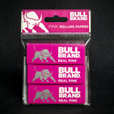 Bull Brand Pink Hemp Rolling Papers - Pack of 3