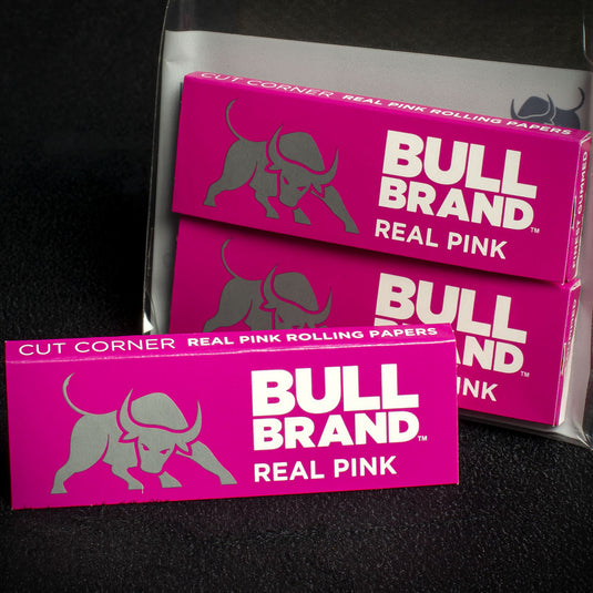 Bull Brand Pink Hemp Rolling Papers - Pack of 3