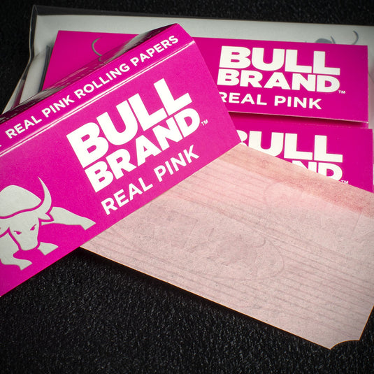 Bull Brand Pink Hemp Rolling Papers - Pack of 3