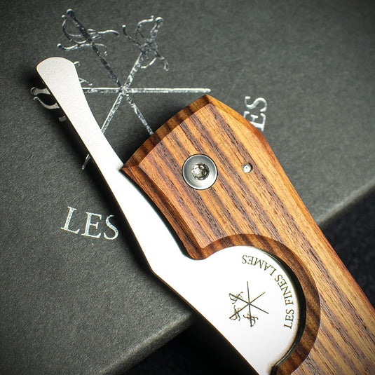 Les Fines Lames Le Petit Cigar Cutter & Knife - Compass Dominican Republic Kingwood