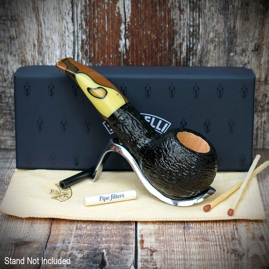 Savinelli Paloma Rustic Black 320 - 6mm Briar Pipe