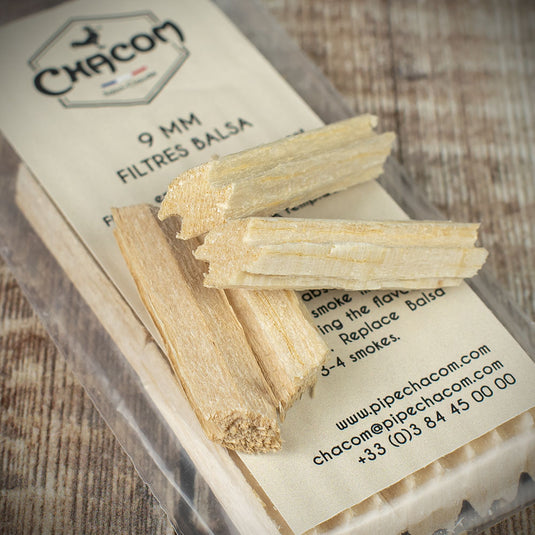 Chacom 9mm Balsa Wood Pipe Filters - 20 Pack