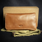 Chacom Two Pipe Combination Pouch - Tan Leather