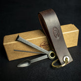 Chacom Pipe Tool & Rest - Brown Leather