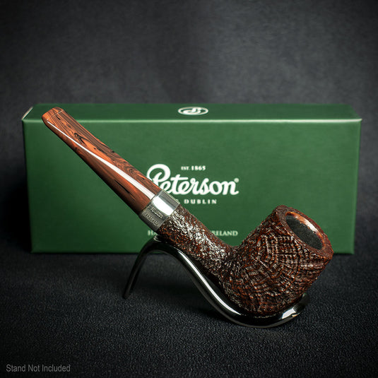 Peterson of Dublin Irish Harp 9mm Sandblast Smoking Pipe - Shape 107