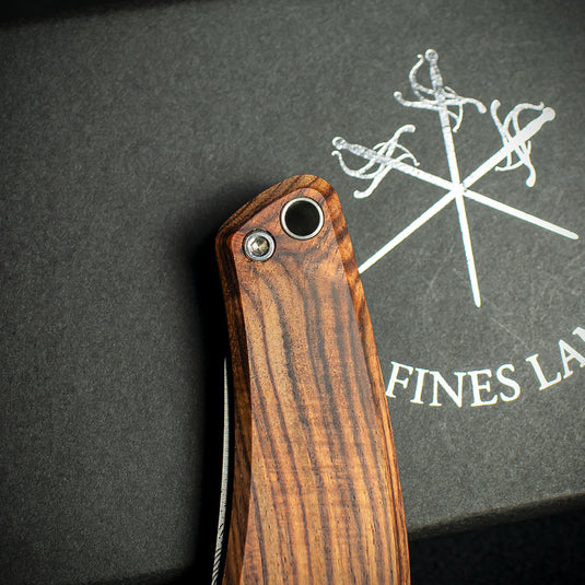 Les Fines Lames Le Petit Cigar Cutter & Knife - Compass Dominican Republic Kingwood