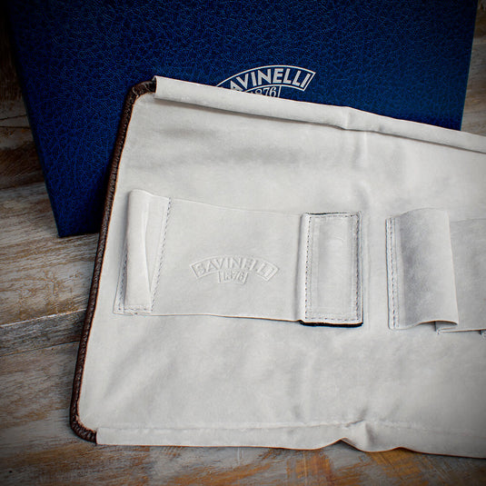Savinelli | Brown Leather Travel Pipe Bag