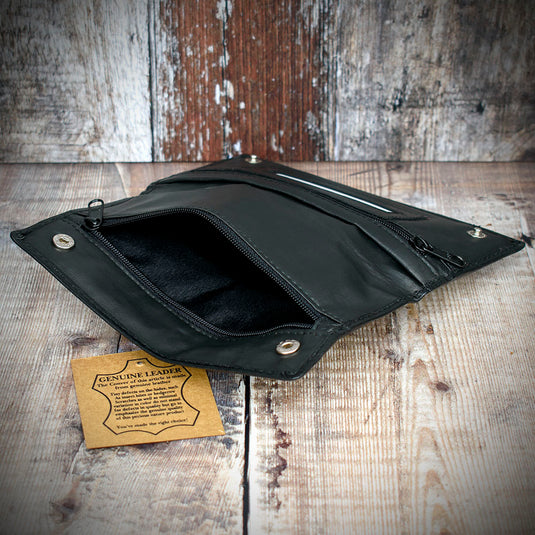 Black Leather Handroller's Wallet