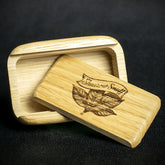 Snuff Box Wooden Sliding Lid - Light Oak Finish