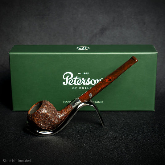 Sandblasted Peterson of Dublin Irish Harp Smoking Pipe - Shape 3085