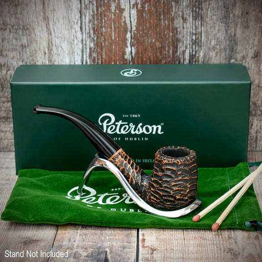 Aran Rusticated Briar Smoking Pipe By Peterson of Dublin - Shape No.65