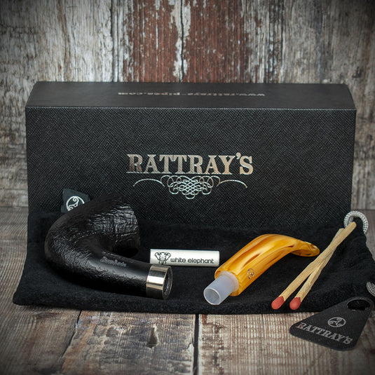 Rattrays Samhain Sandblast Yellow Briar Smoking Pipe - Shape 48